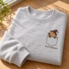 Wizard Capybara Embroidered Hoodie, Pocket Familiar Sweatshirt, Fantasy Quarter Zip, Capybara Lover Gift