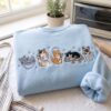 Embroidered Funny Cat Sourdough Sweatshirt, Kitty Biscuits Cat Shirt, Bread Baking Tee, Cat Lover Gift