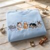 Embroidered Funny Cat Sourdough Sweatshirt, Kitty Biscuits Cat Shirt, Bread Baking Tee, Cat Lover Gift