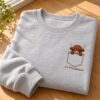 Highland Cow Embroidered Hoodie, A Little Moo-dy Sweatshirt, Cow Quarter Zip, Highland Cow Lover Gift
