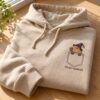 Wizard Capybara Embroidered Hoodie, Pocket Familiar Sweatshirt, Fantasy Quarter Zip, Capybara Lover Gift