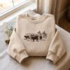 Embroidered Western Sweatshirt, Cowboy and Cattle Crewneck, Beige Ranch Sweatshirt, Country Gift for Cowgirl or Cowboy