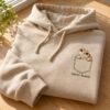 Leopard Gecko Embroidered Hoodie, Gecko Parent Sweatshirt, Faux Pocket Reptile Quarter Zip, Gecko Lover Gift