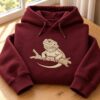 Bearded Dragon Embroidered Sweatshirt, Reptile Hoodie, Lizard Quarter Zip, Beardie on Branch, Gift for Reptile Lovers